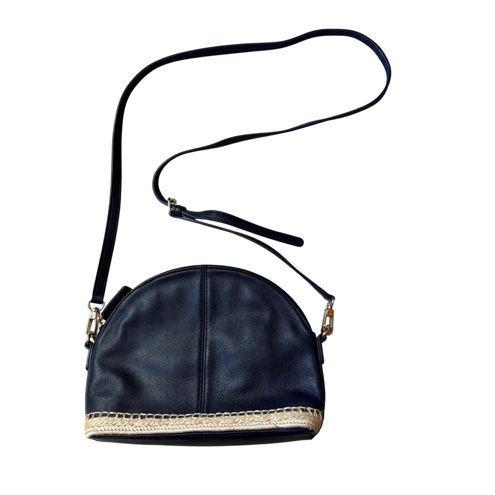 Talbots Navy Pebbled Leather‎ Dome Crossbody Bag